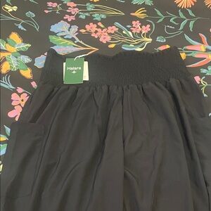 HALARA Black balloon pants with Smocked Waist